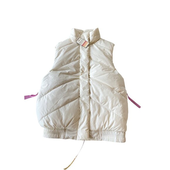 NWT Marine Layer XS Reversible Antuco Puffer Vest Ivory Pink colorblock $158 - Picture 12 of 17